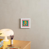 "Playground Lion" - Art Print in Sunshine yellow by Mandy Rider - In a Room