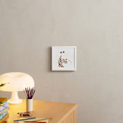"Hello Giraffe!" - Art Print in Spot Brown by Gaucho Works - In a Room