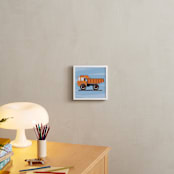"Construction Dump truck Art" - Art Print in Blue multicolored art by Rebecca Marchese - In a Room
