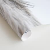 "Wee Staredown" - Wall Mural in White by Amy Carroll - Close-up
