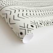 "mud cloth organic" - Wall Mural in Neutral by Erin Deegan - Close-up