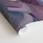 "Midnight Petals" - Wall Mural in Midnight by Amy Hall - Close-up