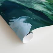 "Homeland" - Wall Mural in Forest Green by Brittany Fan - Close-up