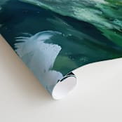 "Homeland" - Wall Mural in Forest Green by Brittany Fan - Close-up