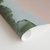 "Moving Mountains I" - Wall Mural in Earth Pink by Kayla King - Close-up