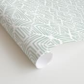 "Structure" - Wall Mural in Green by Bethania Lima - Close-up