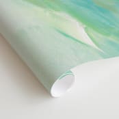 "Bountiful" - Wall Mural in Mint by Amy Gray - Close-up