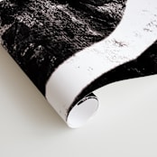 "Waterfall" - Wall Mural in charcoal by Leanne Friedberg - Close-up