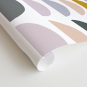 "Spectrum Tiles" - Wall Mural in Lavender by Katharine Watson - Close-up
