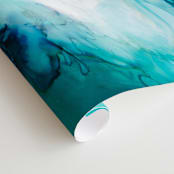 "Akaw" - Wall Mural in Aqua by Itsy Belle Studio - Close-up