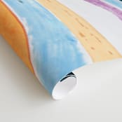"Sun River" - Wall Mural in Orange by Lise Gulassa - Close-up