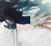 "Following The Pack" - Wall Mural in Navy by Jennifer Daily - Full Size