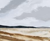 "US 90 To Valentine" - Wall Mural in Misty by Kati Ramer - Full Size