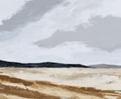 "US 90 To Valentine" - Wall Mural in Misty by Kati Ramer - Full Size