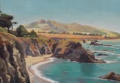 "The Wild Sonoma Coast" - Wall Mural in Copper by Amanda Phelps - Full Size