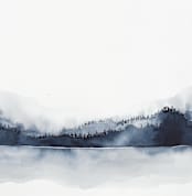 "Alaska from Sea" - Wall Mural in White by Kelsey McNatt - Full Size