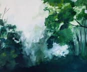 "Homeland" - Wall Mural in Forest Green by Brittany Fan - Full Size