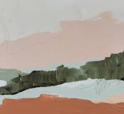 "Moving Mountains I" - Wall Mural in Earth Pink by Kayla King - Full Size