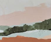 "Moving Mountains I" - Wall Mural in Earth Pink by Kayla King - Full Size