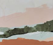 "Moving Mountains I" - Wall Mural in Earth Pink by Kayla King - Full Size