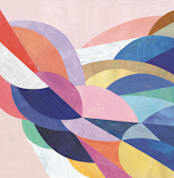 "Architecture of Flow" - Wall Mural in Blush by melanie mikecz - Full Size