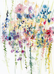 "Wildflowers" - Wall Mural in Blossom by Lindsay Megahed - Full Size