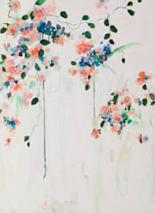 "Cascade" - Wall Mural in Peach by Sonal Nathwani - Full Size