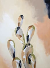 "Left it in Marfa" - Wall Mural in Peach by Kati Ramer - Full Size