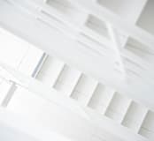 "Bright Stairway" - Wall Mural in Snowy White by Ilze Lucero - Full Size