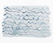 "waves" - Wall Mural in Smoke by Kelly Witmer - Full Size