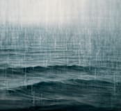 "Snows of Pend Oreille" - Wall Mural in Navy by Brian Sostrom - Full Size