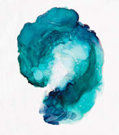 "Akaw" - Wall Mural in Aqua by Itsy Belle Studio - Full Size