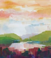 "Leaving Ojai" - Wall Mural in Sunset by sue prue - Full Size