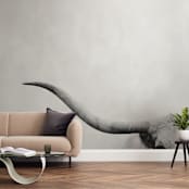 "Brandir" - Wall Mural in Grey by Amy Carroll - In a Room