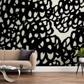 "Black Sheep" - Wall Mural in charcoal by rose lindo - In a Room
