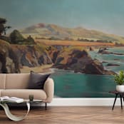 "The Wild Sonoma Coast" - Wall Mural in Copper by Amanda Phelps - In a Room