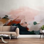 "Avery" - Wall Mural in White by Parima Studio - In a Room