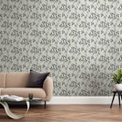 "Watercolor Foliage" - Wall Mural in White by Tatjana Koraksic - In a Room