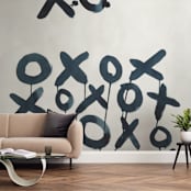 "XO Sol" - Wall Mural in Midnight by Michelle Owenby Design - In a Room
