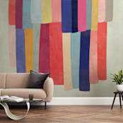 "Barred" - Wall Mural in Beige by melanie mikecz - In a Room