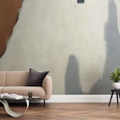 "Drip" - Wall Mural in French Blue by Kara Schlabaugh - In a Room