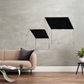 "First Snow" - Wall Mural in Sand by Robin Ott - In a Room