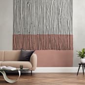 "Color Streak" - Wall Mural in Peach by Kiersten Garner - In a Room