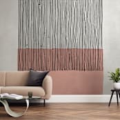 "Color Streak" - Wall Mural in Peach by Kiersten Garner - In a Room