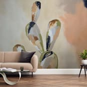 "Left it in Marfa" - Wall Mural in Peach by Kati Ramer - In a Room