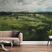 "Tomah" - Wall Mural in Forest Green by Lorent and Leif - In a Room