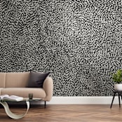 "10,000 Grains" - Wall Mural in Black and White by Bryn Wears-Fitipaldi - In a Room