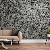 "10,000 Grains" - Wall Mural in Black and White by Bryn Wears-Fitipaldi - In a Room