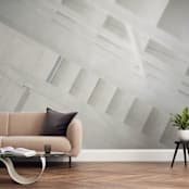 "Bright Stairway" - Wall Mural in Snowy White by Ilze Lucero - In a Room