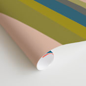 "Retro Stripes" - Wall Mural in Retro Sunset by Beth Vassalo - Close-up
